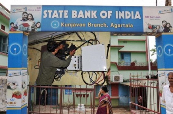  SBI Bank, Kunjaban Branch narrowly escaped a tragedy   